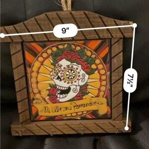 Colorful Day of the Dead Wall Art / key hanger